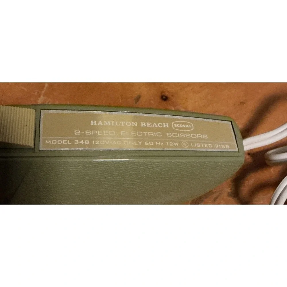 Vintage‎ Hamilton Beach 2 speed Electric Scissors Model 348 Sewing, Tested